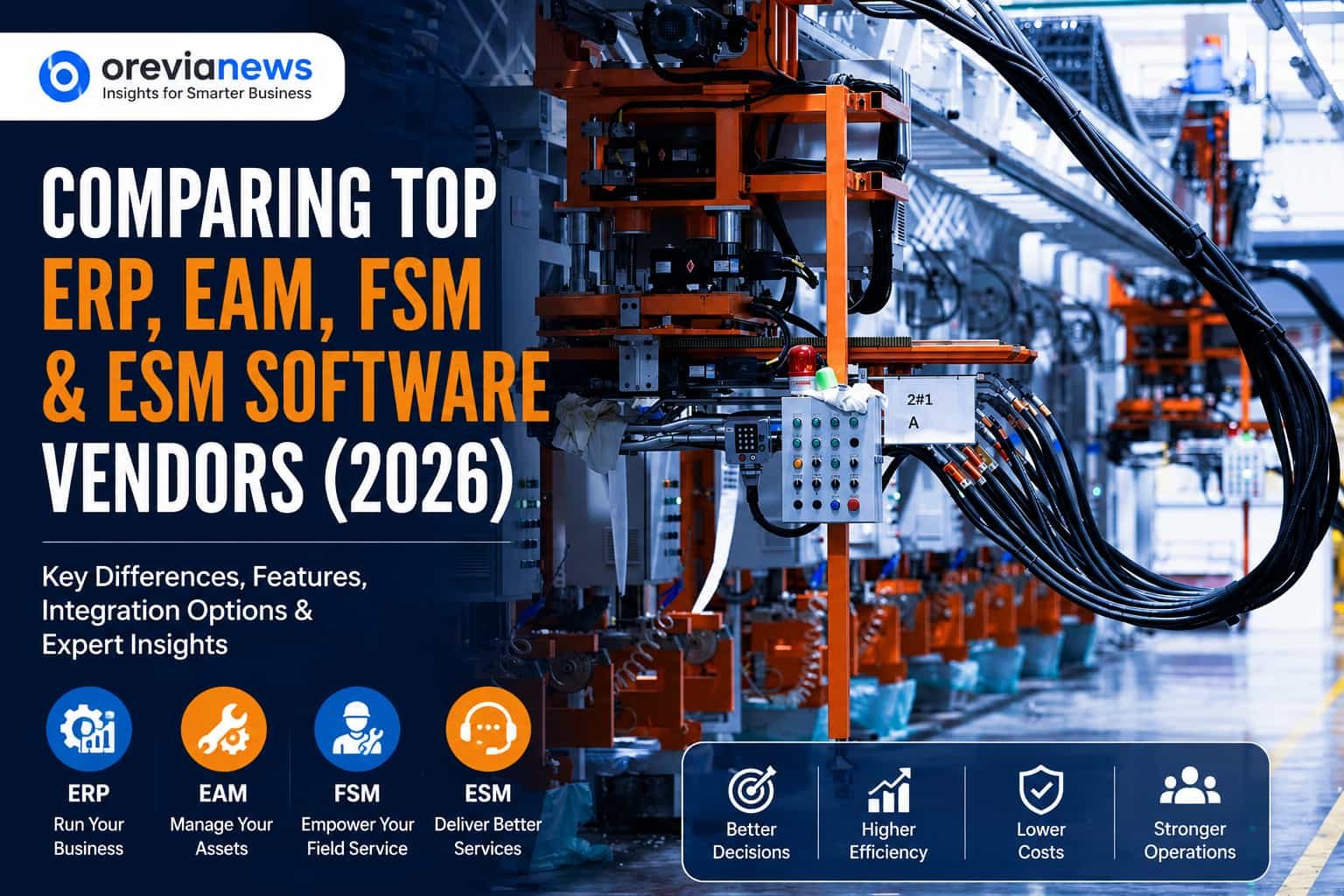 ERP, EAM, FSM and ESM software vendors comparison for enterprise operations in 2026