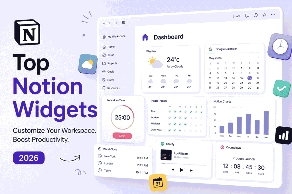 Top Notion Widgets: 15 best Picks for Your Workspace (2026)